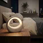 Modern Minimalist Ceramic Arch LED Table Lamp – Cordless Rechargeable Warm Light Desk & Nightstand Decor - Image 2