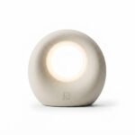 Modern Minimalist Ceramic Circular LED Table Lamp – Round Ring Cordless Ambient Desk & Nightstand Light