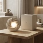 Modern Minimalist Ceramic Swirl LED Table Lamp – Spiral Flower Sculptural Cordless Desk & Nightstand Light - Image 3